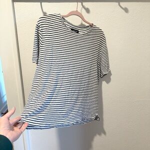 Nordstrom Black and White Striped Tee